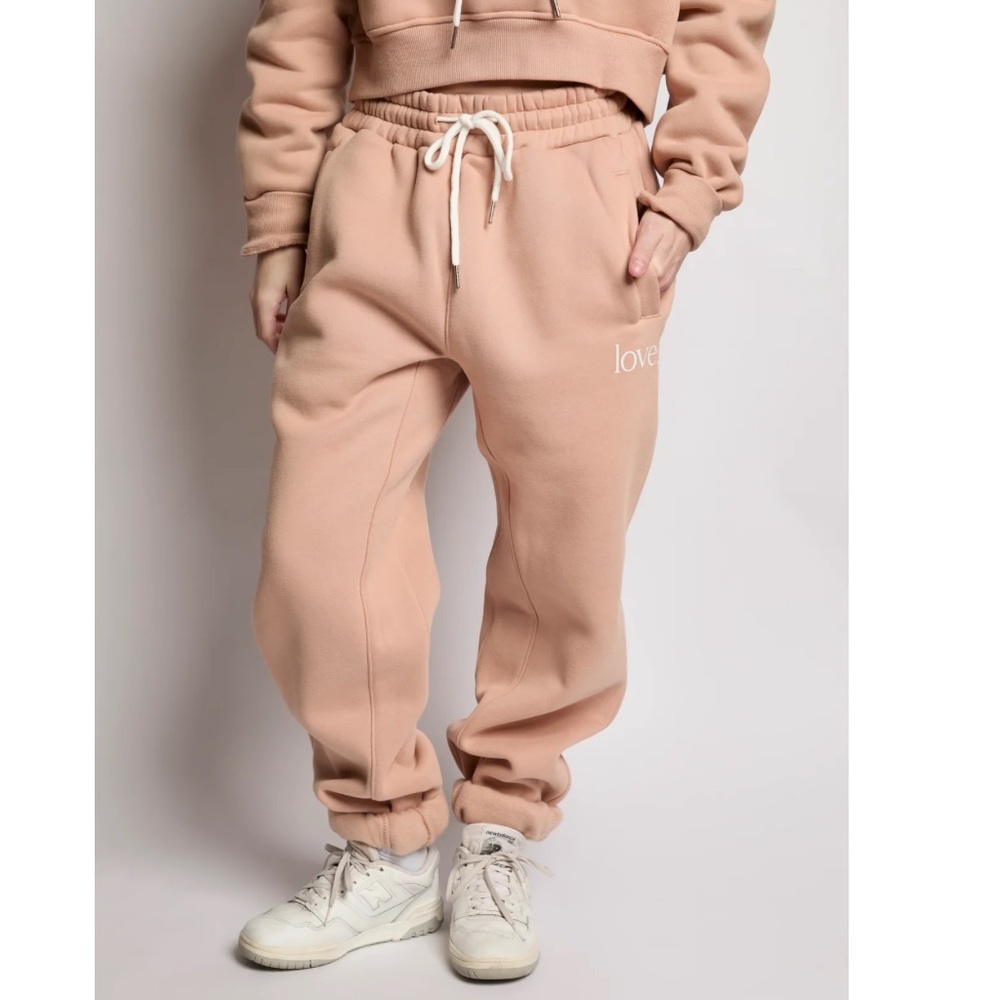 love, Cloud Spirit Heavy Weight Sweat Pant‎ - Pink Khaki NEW Size L